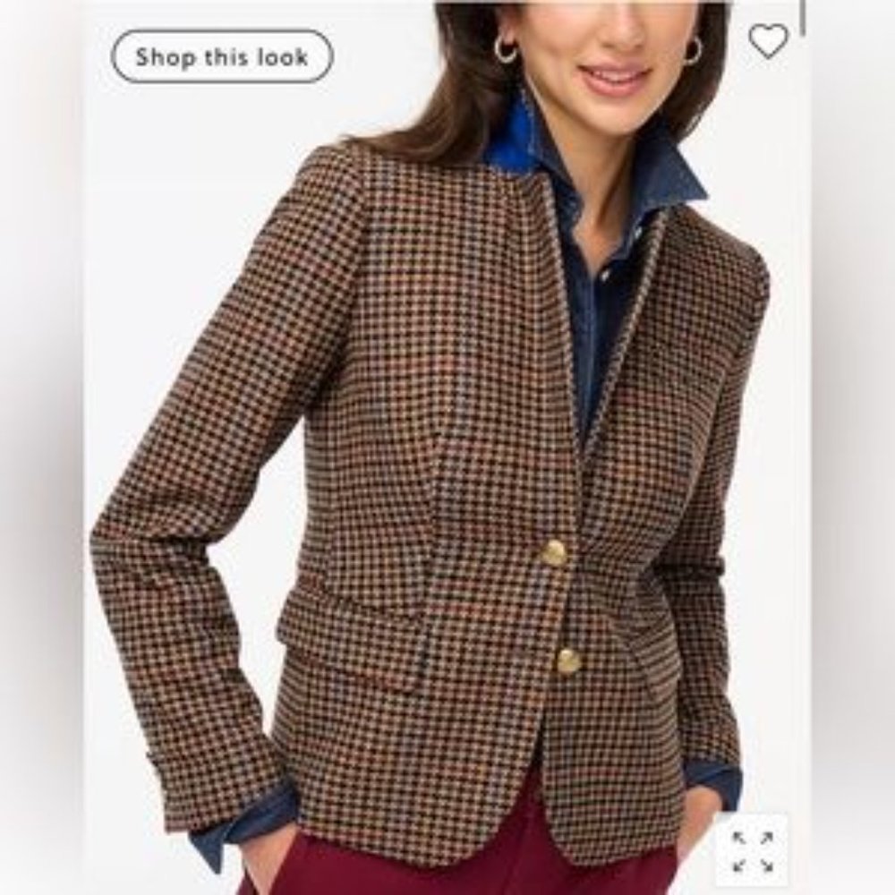EUC J crew factory blazer  Houndstooth -- Like NEW!